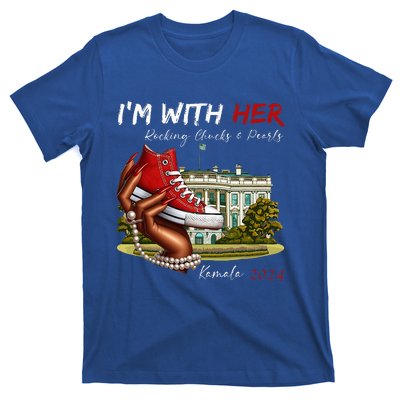 IM With Her Chucks & Pearls Kamala 2024 T-Shirt