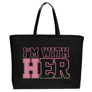 Im With Her Kamala Harris 2024 President Vote Cotton Canvas Jumbo Tote