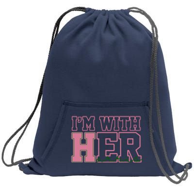 Im With Her Kamala Harris 2024 President Vote Sweatshirt Cinch Pack Bag