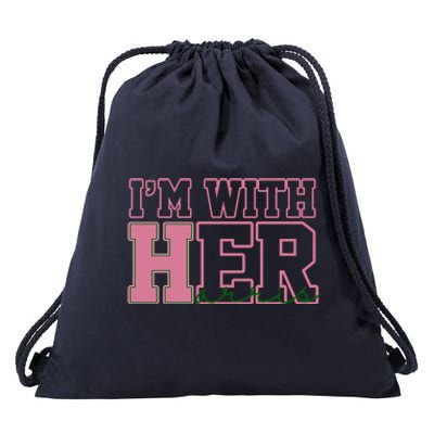 Im With Her Kamala Harris 2024 President Vote Drawstring Bag