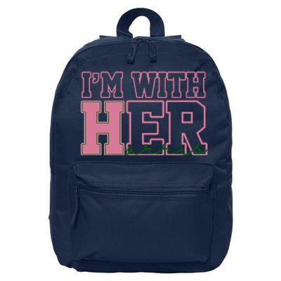 Im With Her Kamala Harris 2024 President Vote 16 in Basic Backpack