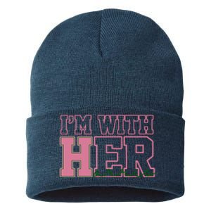 Im With Her Kamala Harris 2024 President Vote Sustainable Knit Beanie