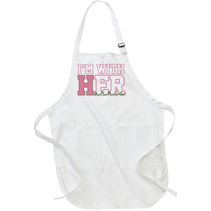 Im With Her Kamala Harris 2024 President Vote Full-Length Apron With Pockets