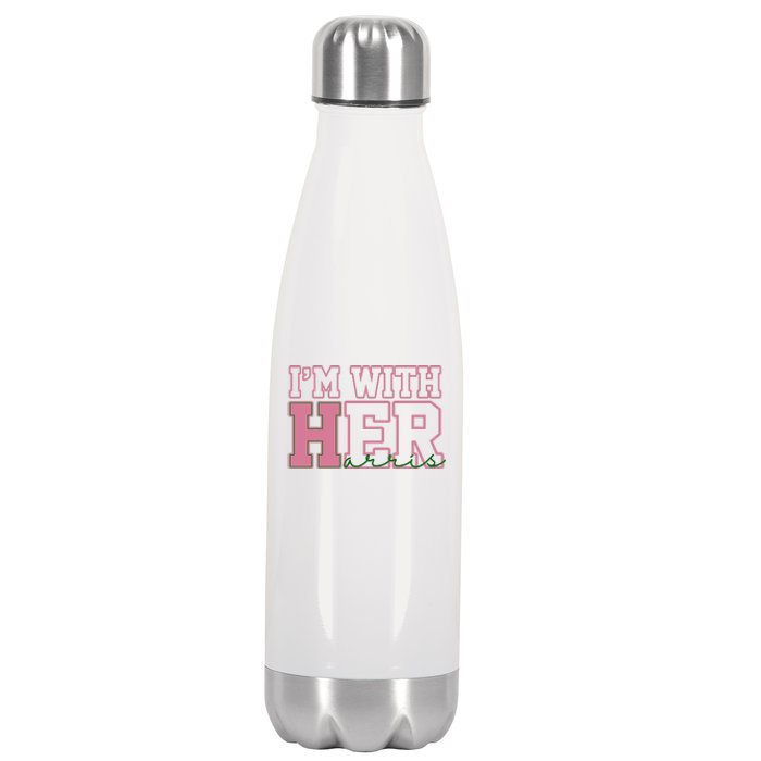 Im With Her Kamala Harris 2024 President Vote Stainless Steel Insulated Water Bottle