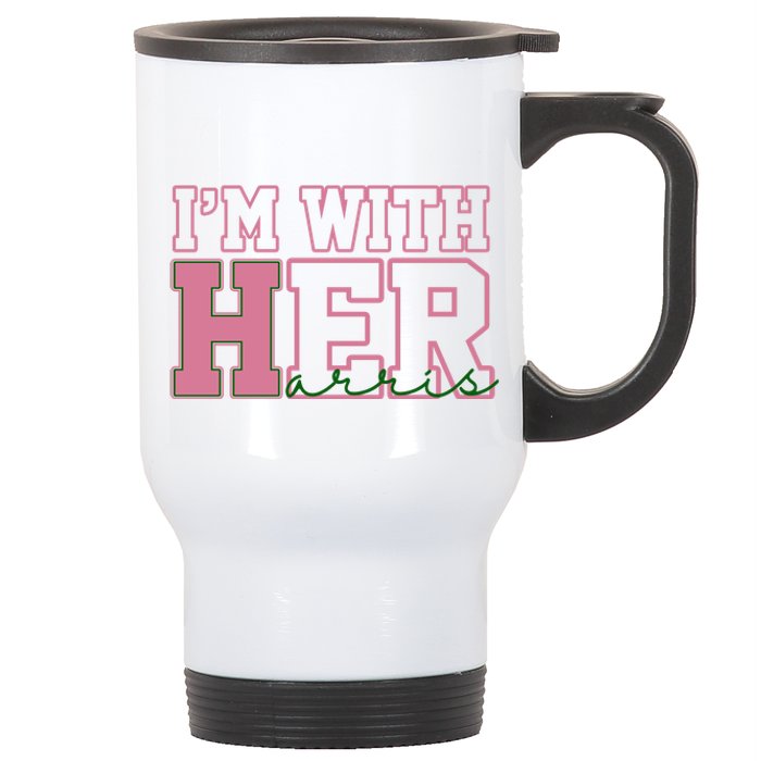 Im With Her Kamala Harris 2024 President Vote Stainless Steel Travel Mug