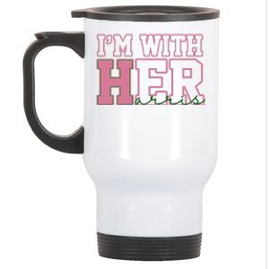 Im With Her Kamala Harris 2024 President Vote Stainless Steel Travel Mug