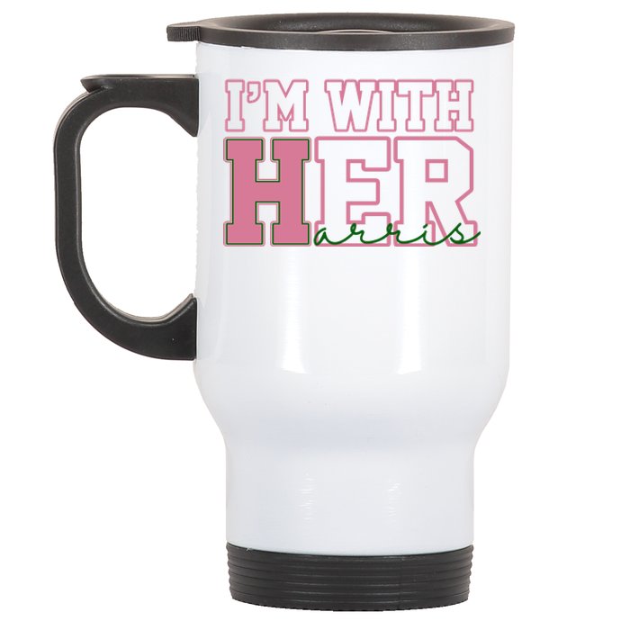 Im With Her Kamala Harris 2024 President Vote Stainless Steel Travel Mug