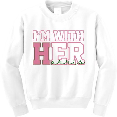 Im With Her Kamala Harris 2024 President Vote Kids Sweatshirt