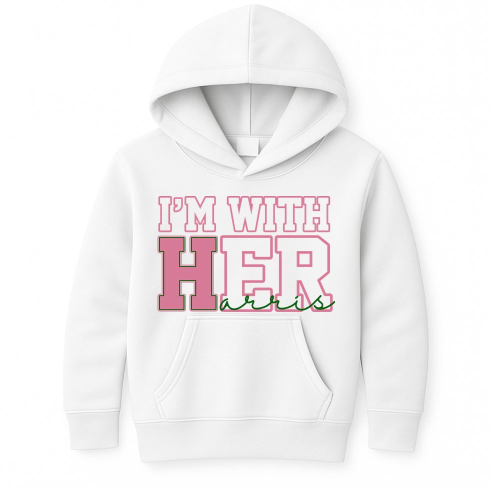 Im With Her Kamala Harris 2024 President Vote Kids Hoodie