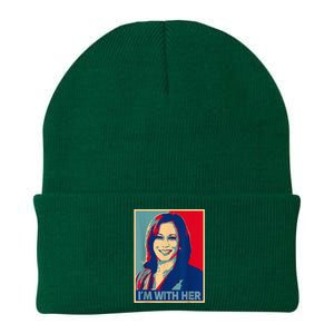 IM With Her Kamala Vote For 2024 President Kamalaharris Knit Cap Winter Beanie