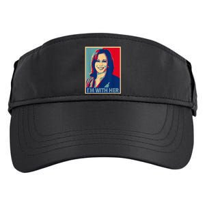 IM With Her Kamala Vote For 2024 President Kamalaharris Adult Drive Performance Visor