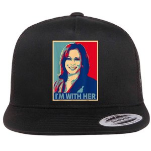 IM With Her Kamala Vote For 2024 President Kamalaharris Flat Bill Trucker Hat