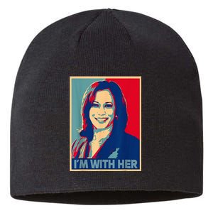 IM With Her Kamala Vote For 2024 President Kamalaharris Sustainable Beanie