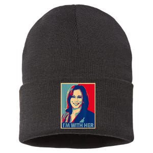 IM With Her Kamala Vote For 2024 President Kamalaharris Sustainable Knit Beanie