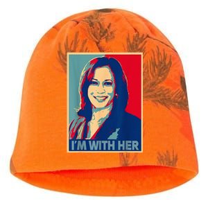 IM With Her Kamala Vote For 2024 President Kamalaharris Kati - Camo Knit Beanie