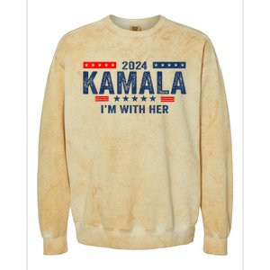 IM With Her Kamala Vote For 2024 President Kamalaharris Colorblast Crewneck Sweatshirt