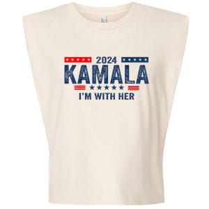 IM With Her Kamala Vote For 2024 President Kamalaharris Garment-Dyed Women's Muscle Tee