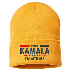 IM With Her Kamala Vote For 2024 President Kamalaharris Sustainable Knit Beanie