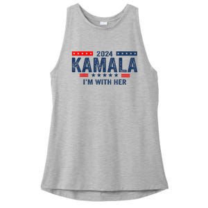 IM With Her Kamala Vote For 2024 President Kamalaharris Ladies PosiCharge Tri-Blend Wicking Tank