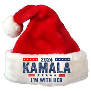 IM With Her Kamala Vote For 2024 President Kamalaharris Premium Christmas Santa Hat