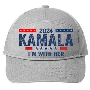 IM With Her Kamala Vote For 2024 President Kamalaharris 7-Panel Snapback Hat