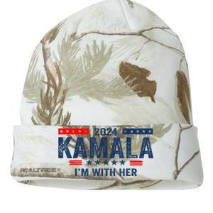 IM With Her Kamala Vote For 2024 President Kamalaharris Kati Licensed 12" Camo Beanie