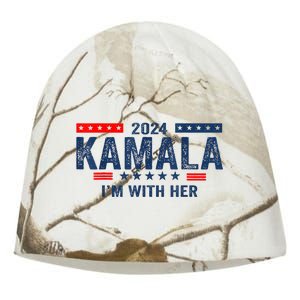 IM With Her Kamala Vote For 2024 President Kamalaharris Kati - Camo Knit Beanie