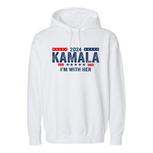 IM With Her Kamala Vote For 2024 President Kamalaharris Garment-Dyed Fleece Hoodie