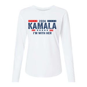 IM With Her Kamala Vote For 2024 President Kamalaharris Womens Cotton Relaxed Long Sleeve T-Shirt