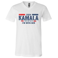 IM With Her Kamala Vote For 2024 President Kamalaharris V-Neck T-Shirt