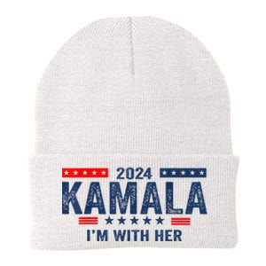 IM With Her Kamala Vote For 2024 President Kamalaharris Knit Cap Winter Beanie