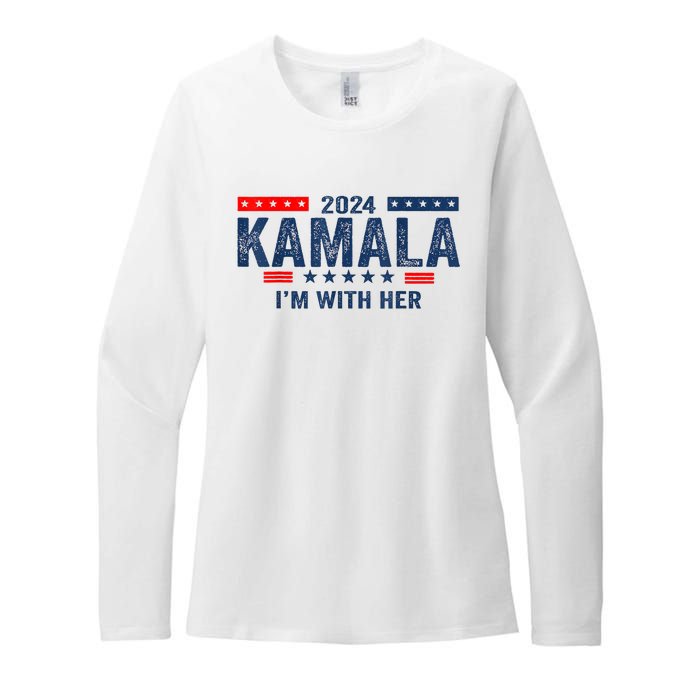 IM With Her Kamala Vote For 2024 President Kamalaharris Womens CVC Long Sleeve Shirt