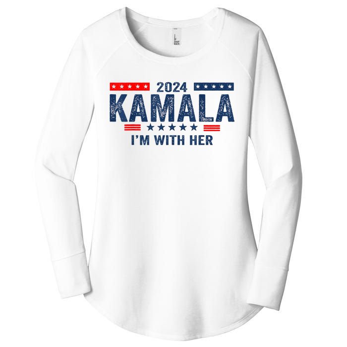 IM With Her Kamala Vote For 2024 President Kamalaharris Women's Perfect Tri Tunic Long Sleeve Shirt