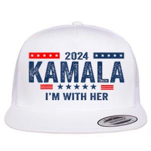 IM With Her Kamala Vote For 2024 President Kamalaharris Flat Bill Trucker Hat