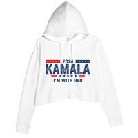 IM With Her Kamala Vote For 2024 President Kamalaharris Crop Fleece Hoodie