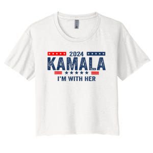 IM With Her Kamala Vote For 2024 President Kamalaharris Women's Crop Top Tee