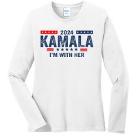 IM With Her Kamala Vote For 2024 President Kamalaharris Ladies Long Sleeve Shirt