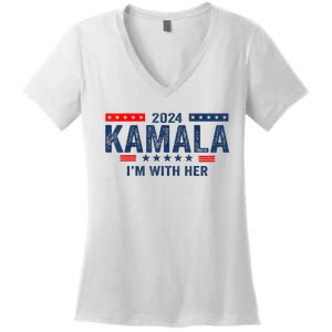 IM With Her Kamala Vote For 2024 President Kamalaharris Women's V-Neck T-Shirt