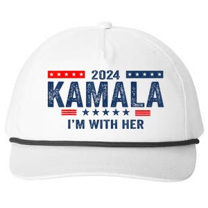 IM With Her Kamala Vote For 2024 President Kamalaharris Snapback Five-Panel Rope Hat