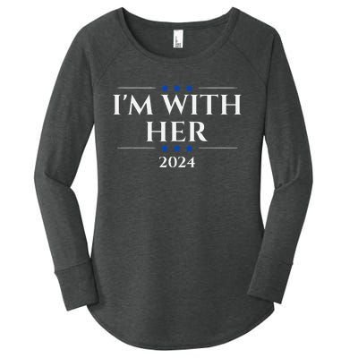 IM With Her Kamala Women's Perfect Tri Tunic Long Sleeve Shirt