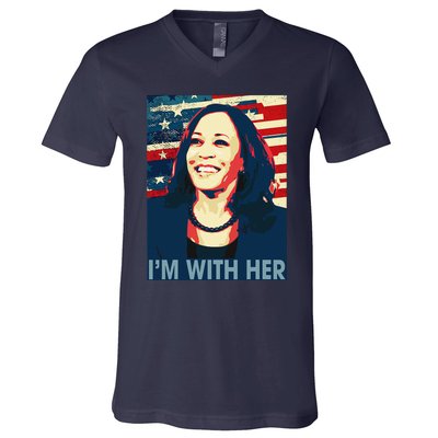 IM With Her Black History Is American History V-Neck T-Shirt