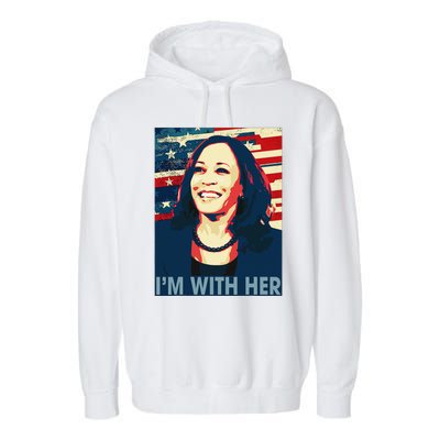 IM With Her Black History Is American History Garment-Dyed Fleece Hoodie