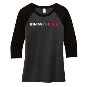 IM With Her Kamala Harris 2024 Women's Tri-Blend 3/4-Sleeve Raglan Shirt