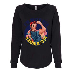 IM With Her Kamala 2024 Retro Rosie Art Womens California Wash Sweatshirt