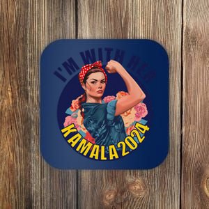 IM With Her Kamala 2024 Retro Rosie Art Coaster