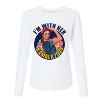 IM With Her Kamala 2024 Retro Rosie Art Womens Cotton Relaxed Long Sleeve T-Shirt