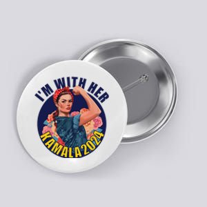 IM With Her Kamala 2024 Retro Rosie Art Button