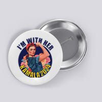 IM With Her Kamala 2024 Retro Rosie Art Button