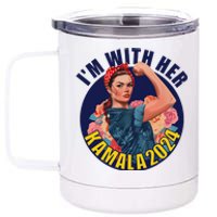 IM With Her Kamala 2024 Retro Rosie Art 12 oz Stainless Steel Tumbler Cup