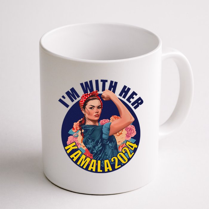 IM With Her Kamala 2024 Retro Rosie Art Coffee Mug